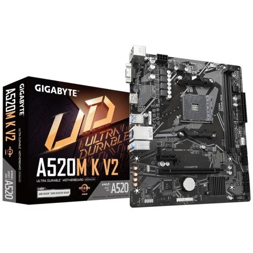 😱 Placa Mae Gigabyte A520M K V2 Chipset A520 Amd Am4 Matx Ddr4
