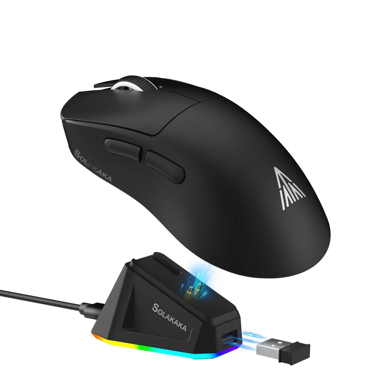 😱 Mouse Gamer SOLAKAKA SM822 SM820 Tri-Mode 2.4GHz/Bluetooth/Com Fio PAW3311 24000DPI Macro com Base de Carregamento