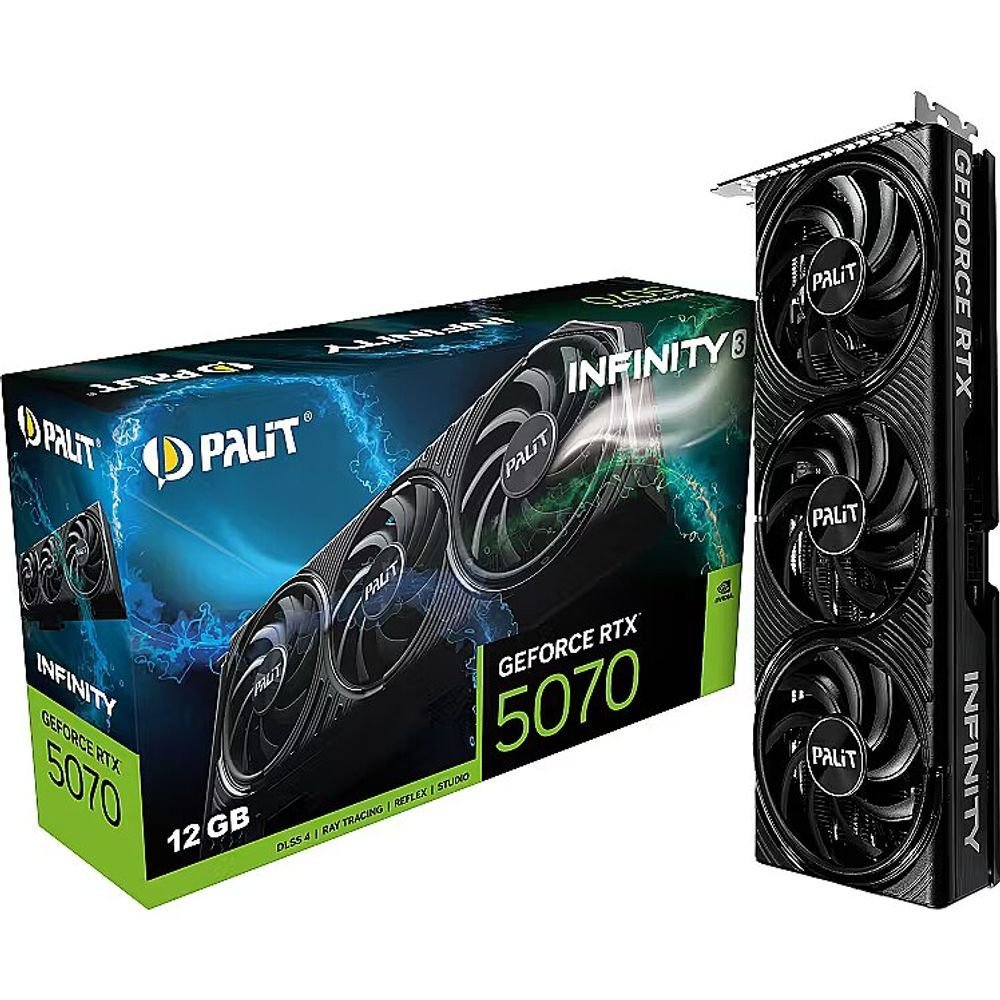 😱 Placa de Video GeForce NVIDIA PALIT RTX5070 12GB INFINITY 3 GDDR7 NE75070019K9-GB2050S