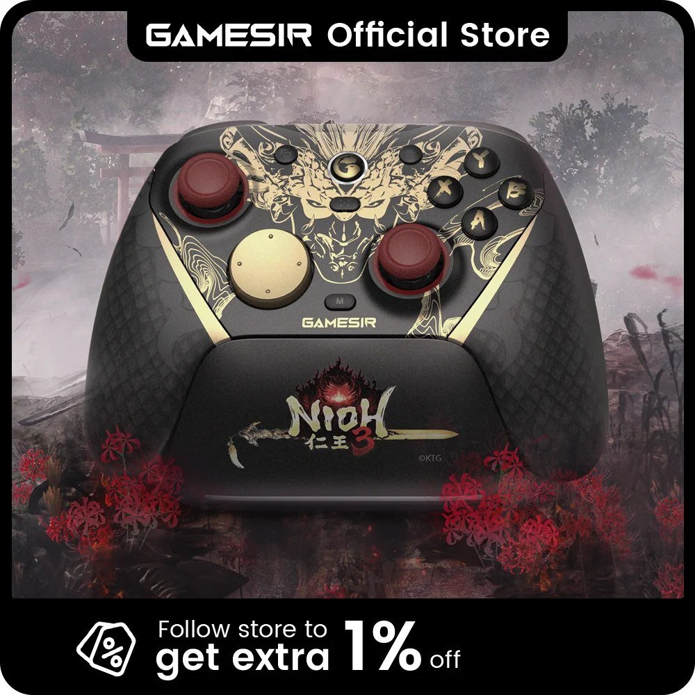 😱 Controle GameSir G7 Pro 8K Edição Nioh 3, Controle Sem Fio para Nintendo Switch 2, Android, iOS, Pc, Steam