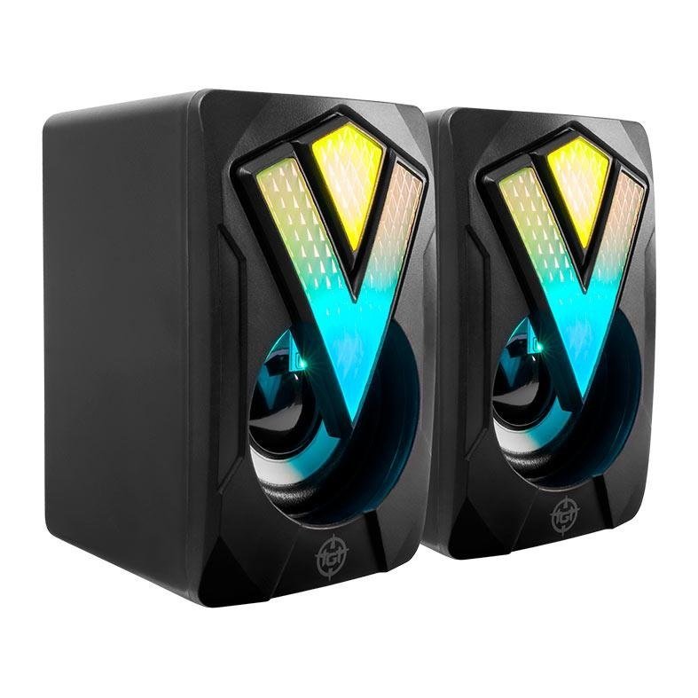 😱 Caixa de Som TGT Spheris, Rainbow, 2x3W RMS, USB, Preto, TGT-SPH-RB01