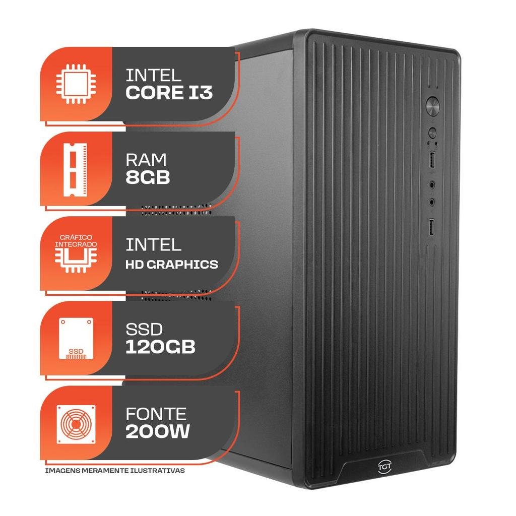 😱 PC Home Essential S, Intel Core i3, 8GB DE RAM, SSD 120GB