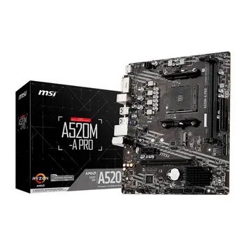 😱 Placa-Mãe MSI A520M-A PRO, AMD AM4, mATX, DDR4, Preto - A520M-A PRO