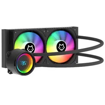 😱 Water Cooler Husky Glacier, Iluminação ARGB, 240mm, AMD e Intel, Preto - HWT600PT