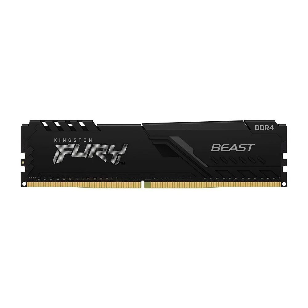 😱 Memória RAM Kingston Fury Beast, 16GB, 3200MHz, DDR4, CL16, Preto - KF432C16BB1/16
