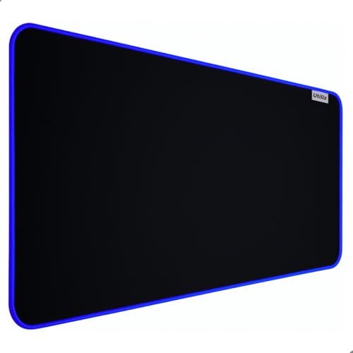 😱 Mouse Pad 70x30cm Desk Pad Gamer Speed Escritório Office Design Slim Antiderrapante Borracha Fácil Deslize Costura Azul