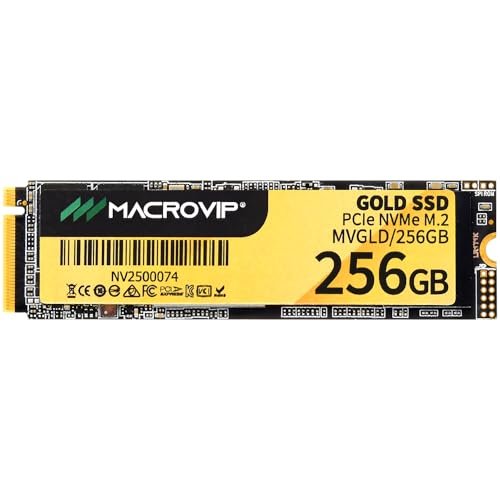 😱 SSD M.2 NVMe Macrovip Gold 256GB 2280 PCIe Gen 3x4 Preto e Amarelo