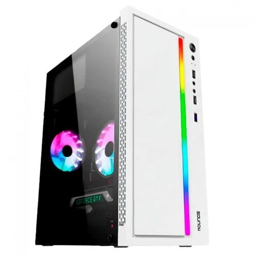😱 Gabinete Gamer Round5 Viper White Mini Tower Lateral De Vidro Matx Sem Fans Branco R5 Viper W