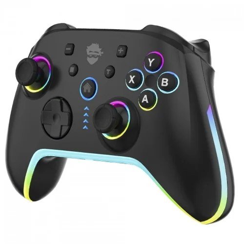 😱 Controle Gamer Ninja Sword V2 Rgb Bluetooth Pc Android Ios Switch Preto Gn Ct Swbynwv2
