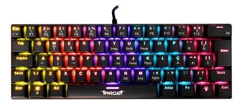 😱 Teclado Mecânico TGT Sherman V3 C1 Compacto 60% Rainbow ABNT2 Switch Marrom