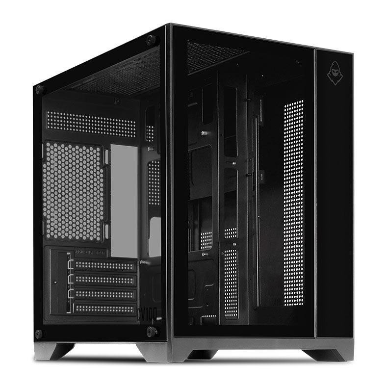 😱 Gabinete Gamer Aquário Mancer CV100, Mid-Tower, Lateral De Vidro, Preto