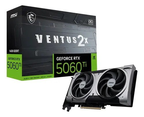 😱 Placa De Vídeo Msi Rtx 5060 Ti 16gb Gddr7 Ventus Plus 128bts