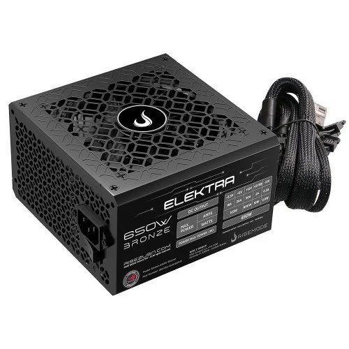 😱 Fonte Rise Mode Elektra 650W 80 Plus Bronze Pfc Ativo Preto Rm Psu Elk 650 B