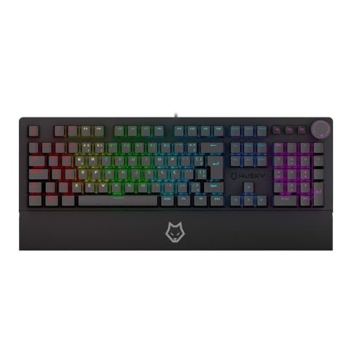 😱 Teclado Mecânico Gamer Husky Anchorage Full Size, RGB, Switch Gateron EF Red, ABNT2, Preto - HTG200PTVR