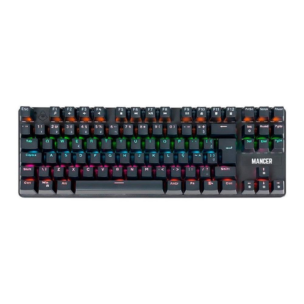 😱 Teclado Mecanico Mancer Shade MK3, Rainbow, Switch Huano Vermelho, Preto, MCR-SHM3-RBW01RD