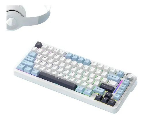 😱 Teclado Mecânico F75 Sem Fio 75% RGB