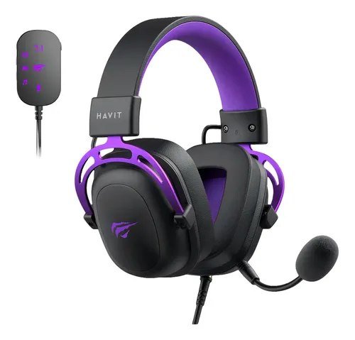 😱 Headset Gamer Havit H2002c+u Usb P2 Drivers 53mm Cor Preto E Cor preto e roxo