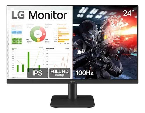 😱 Monitor Gamer LG 24MS500-B 24ms Ips Fullhd 100hz Ajuste de Inclinação Negro