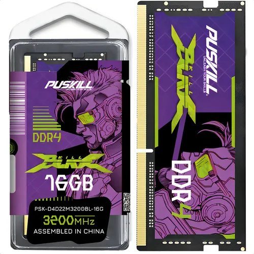 😱 Memória Ram Sodimm Puskill Killblade Ddr4 16Gb 3200MHz para Notebook Gamer