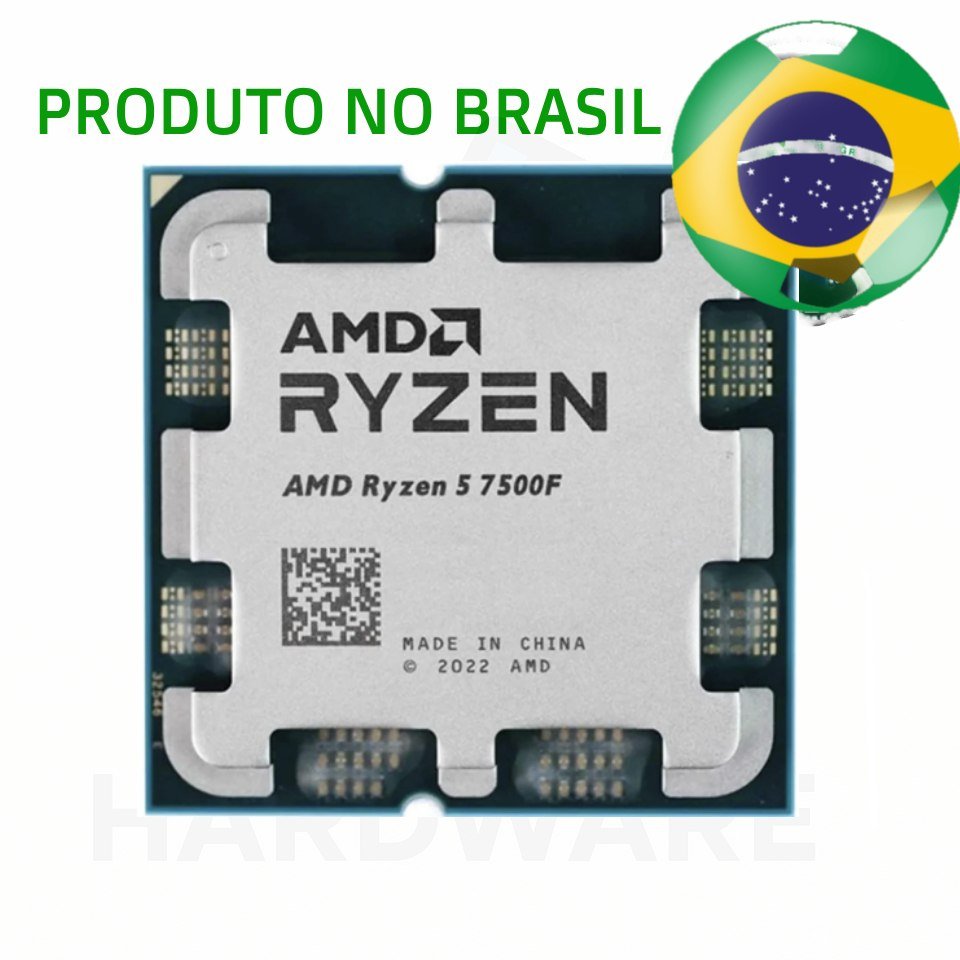😱 Processador AMD Ryzen 5 7500F, 5.0GHz Max Turbo, Cache 38 MB, AM5, (OEM) 100-000000597