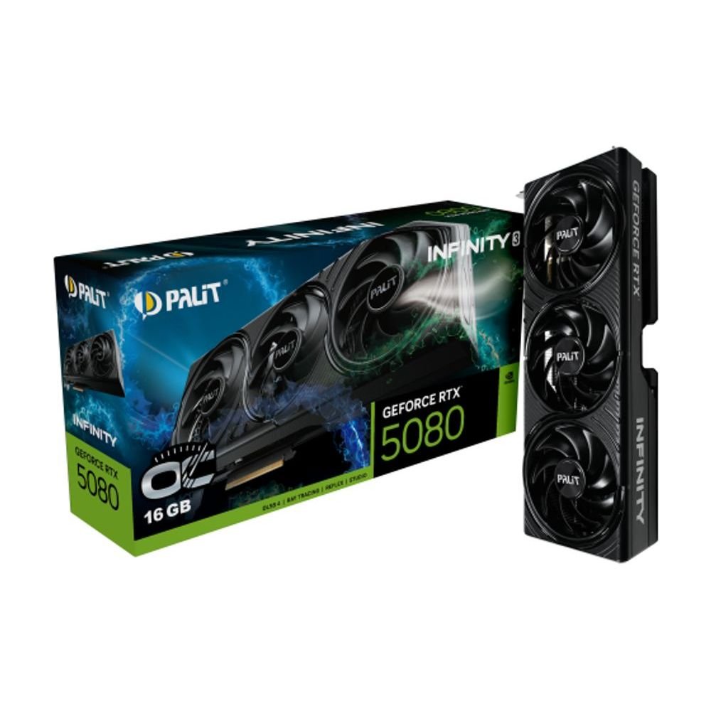 😱 Placa de Video GeForce NVIDIA PALIT RTX 5080 16GB INFINITY 3 OC 3X