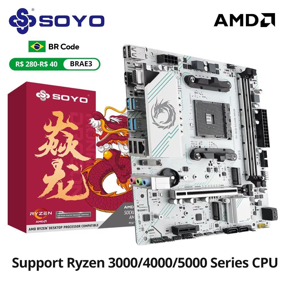 😱 Placa mae AMD B550M Soyo Ddr4