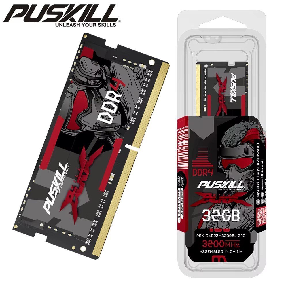 😱 (poucas unidades) Memória RAM para notebook Puskill DDR4
