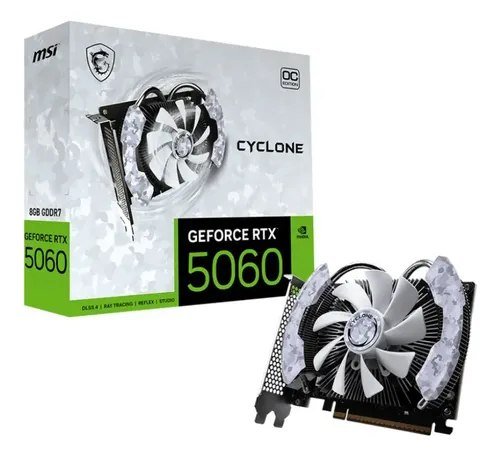 😱 Placa De Video Msi Geforce Rtx 5060 Cyclone Oc 8GB Gddr7