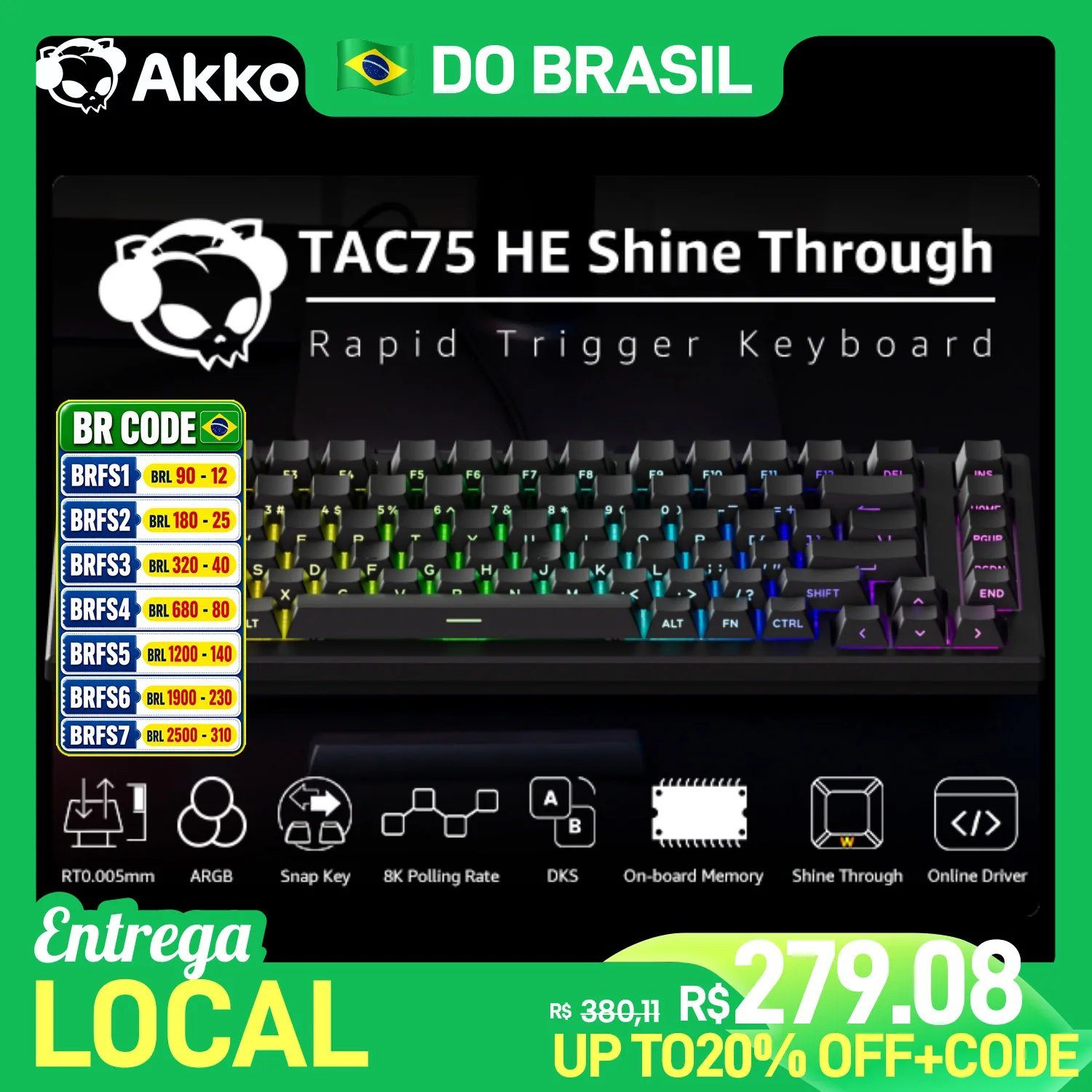 😱 Teclado Magnético Akko Tac75 He