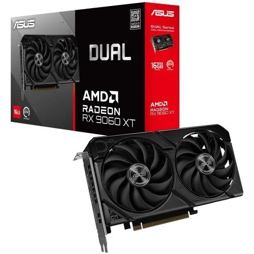 😱 Placa De Video Asus Amd Radeon RX 9060 XT Dual 16GB Gddr6 Fsr Ray Tracing 90Yv0Lg2 M0Na00