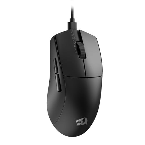 😱 Mouse Gamer Redragon K1ng 1K Preto PAW3327 Cabo USB Tipo-C Removível 12400 DPI M724