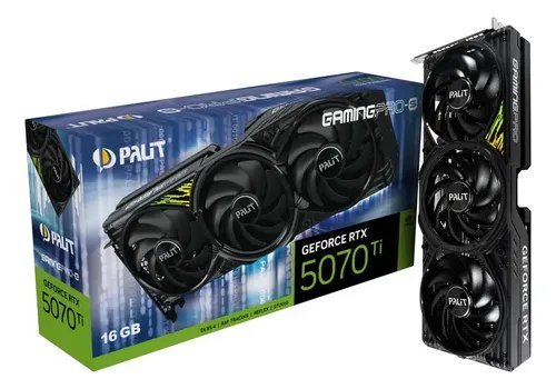 😱 RTX 5070 TI 16GB Placa de Video Palit GeForce RTX5070 Ti 16GB GamingPro-S GDDR7 256bits - NE7507T019T2-GB2031U