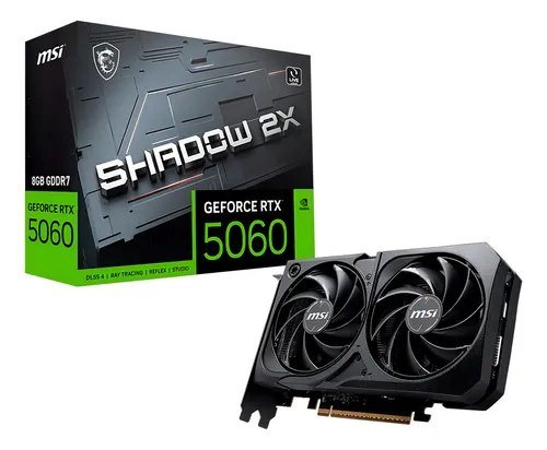 😱 RTX 5060 Placa de Vídeo MSI GeForce RTX 5060 Shadow 2X OC 8GB GDDR7 128-bit