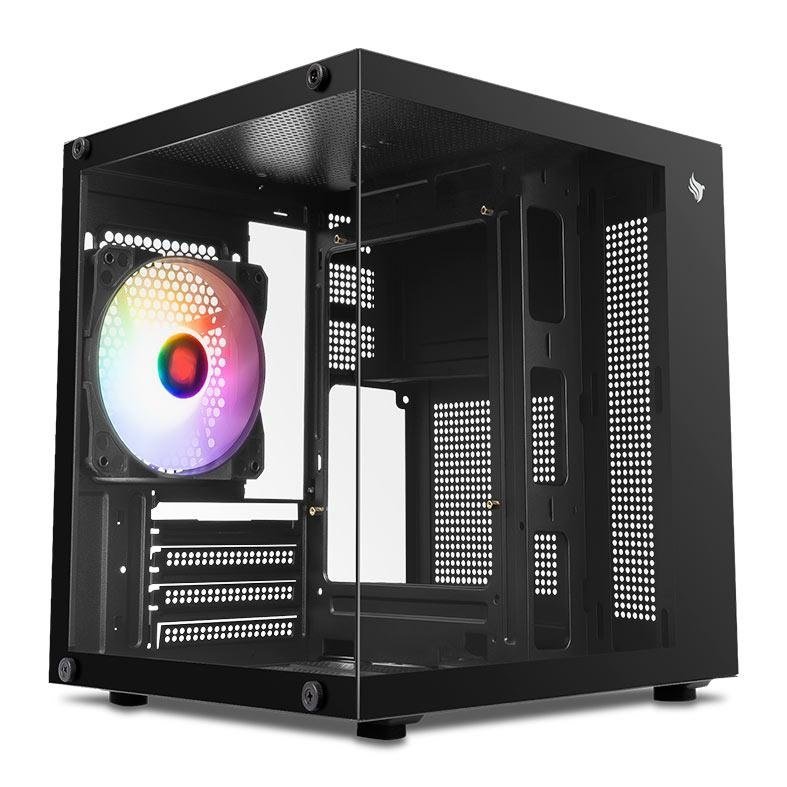 😱 Gabinete Gamer Aquário Pichau Atom, Mini-Tower, Lateral de Vidro, Com 1 Fan, Preto, PG-ATOM-BK