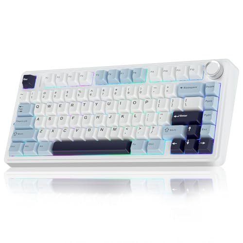 😱 Teclado Mecânico AULA F75 75% Sem Fio RGB Hot-Swappable