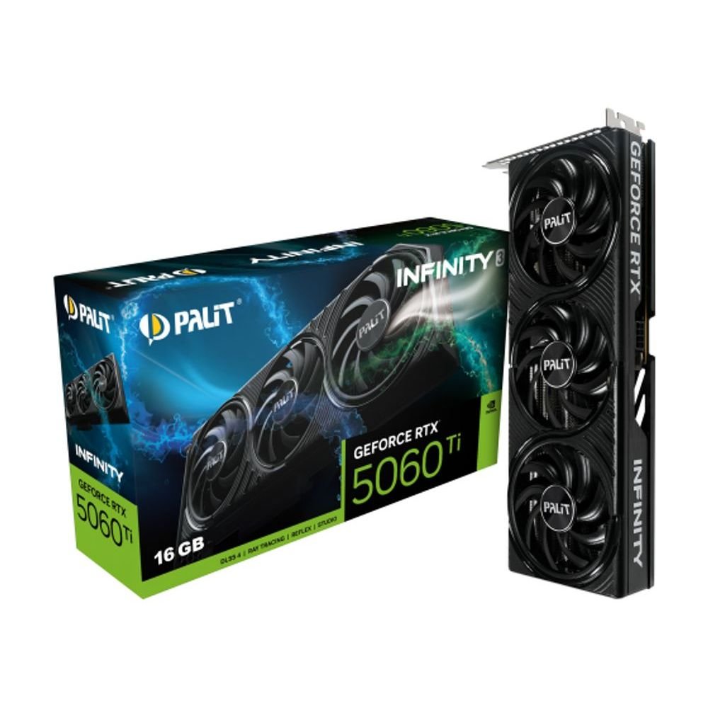 😱 Placa de Video GeForce NVIDIA PALIT RTX5060TI 16GB INFINITY 3  GDDR7 NE7506TS19T1-GB2061S