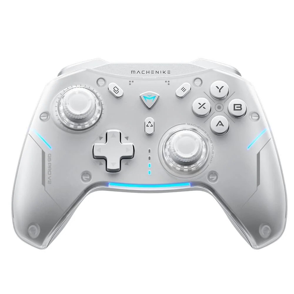 😱 Controle Sem Fio Gamer Machenike G5 Pro, Multiplataformas, RGB, Switch Kailh, Branco - JJ02GJ006
