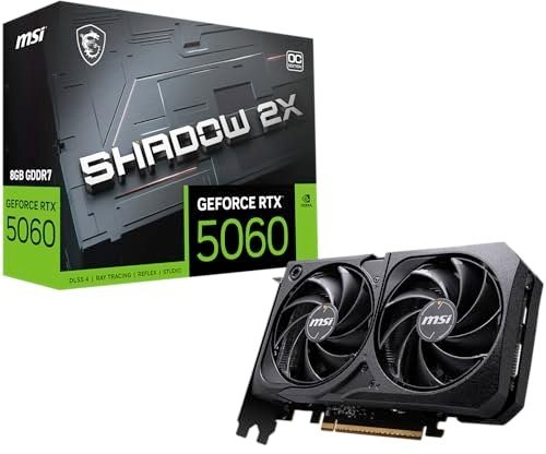 😱 Placa de Video MSI RTX 5060 Shadow 2X OC, 8GB, GDDR7-912-V537-037