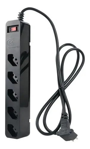 😱 Filtro Clamper 5 Tomadas Pc Gamer - 1270 / 2200w Bivolt Cor Preto