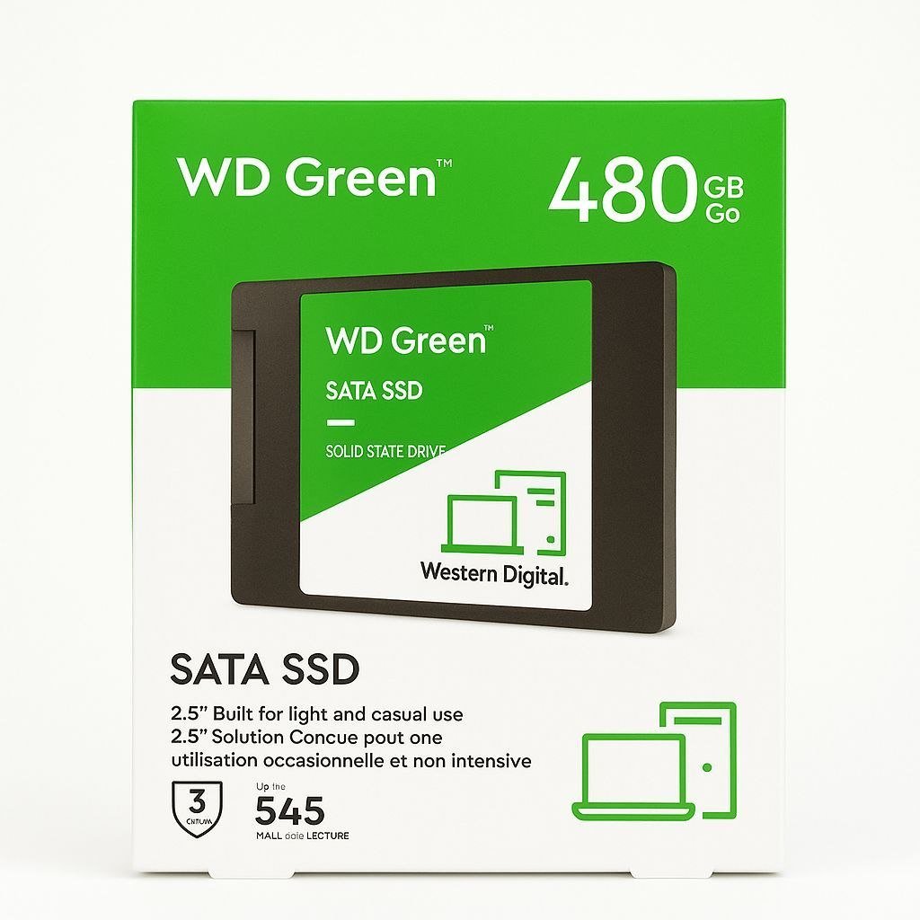 😱 SSD WD Green 480GB INTERNO WESTERN DIGITAL SATA3 WD GREEN WDS480G3G0A 480GB VERDE