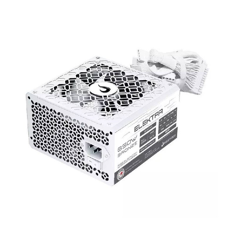 😱 Fonte Gamer Rise Mode Elektra 650W 80 Plus Bronze PFC Ativo Branco - RM-PSU-ELK-650-W