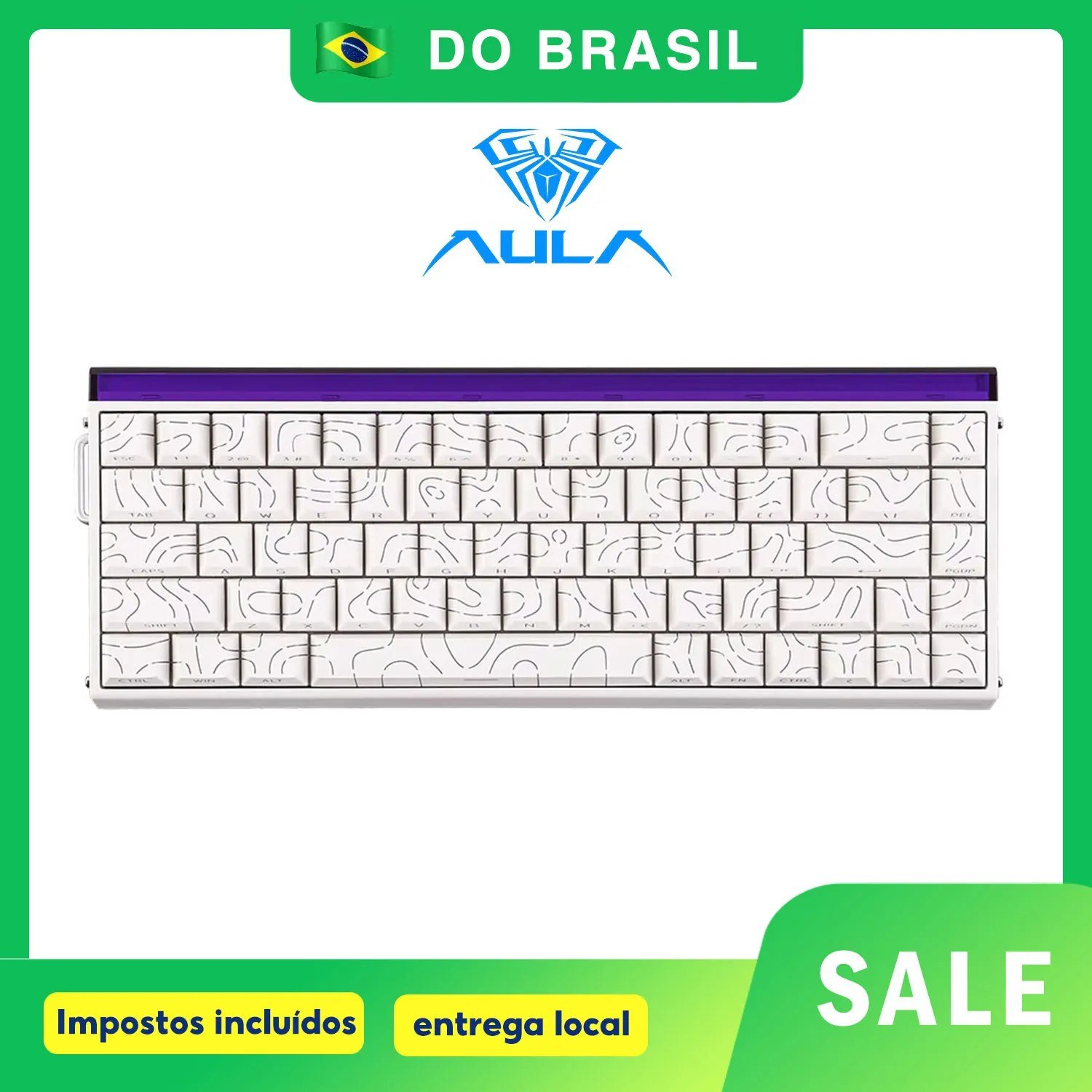 😱 Teclado Gamer Aula Hero 68He magnético Gatilho rápido 8K