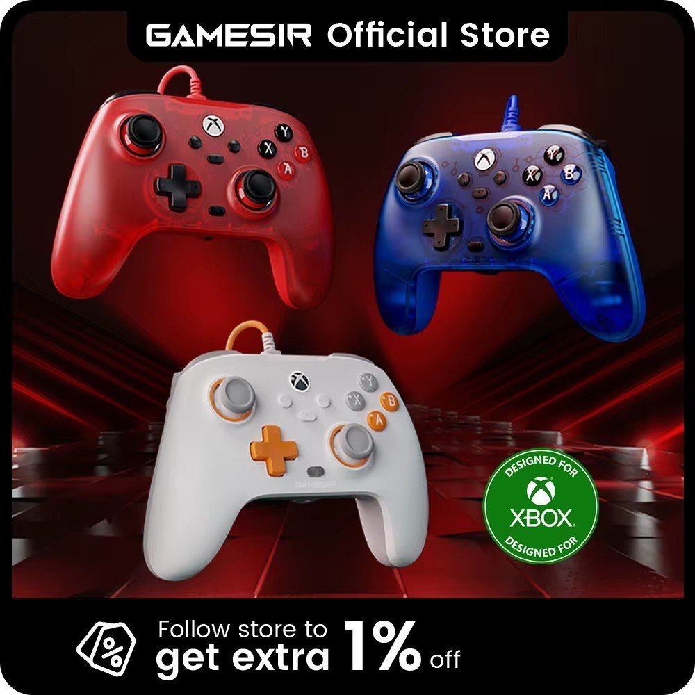 😱 Controle Gamesir T7 com Fio para Xbox One, Series S X, PC, Efeito Hall Anti Drift