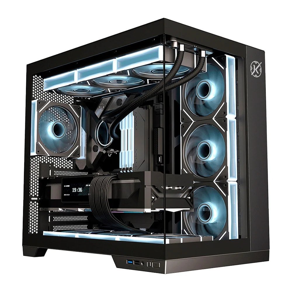 😱 Gabinete Gamer Kalkan Asgard Mid Tower Atx Lateral Em Vidro Temperado Preto Klk00040