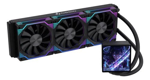 😱 Water Cooler Obsid Lcd 360mm Tela Magnético Intel Amd Preto