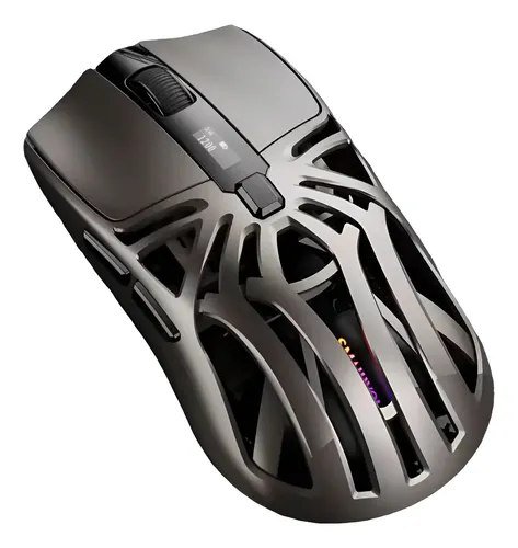 😱 Mouse Gamer Rgb Smailwolf Rs8 Sem Fio Cinza