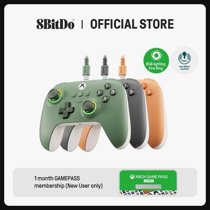 😱 Controle Licenciado 8Bitdo Ultimate C Wired Xbox Rgb Hall Effect