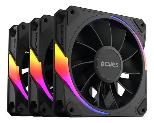 😱 Kit Cooler Fan Gabinete 3un Sangue Frio 3 Argb Black Reverse