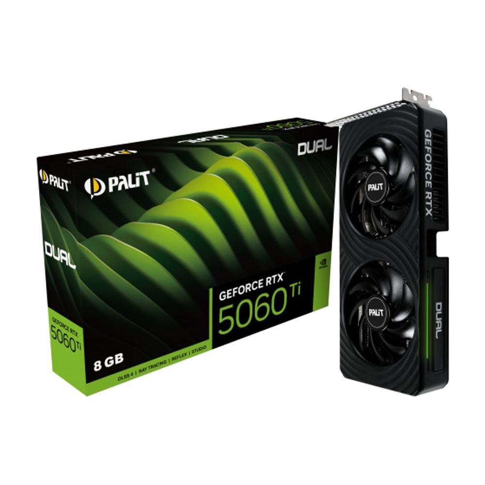 😱 Placa de Video GeForce NVIDIA PALIT RTX5060TI 8GB DUAL GDDR7 NE7506T019P1-GB2062D