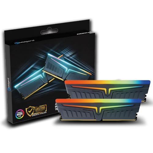 😱 Memoria Midgard RGB 32GB (16GBX2) DDR4 DIMM 3200MHZ XMP 2.0 CL16 1,35V Dual Channel Desktop